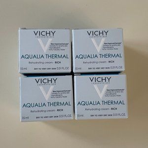 Set of 4 Vichy AQUALIA THERMAL Rehydrating Rich Cream Deluxe Sample 15ml*4=60ml